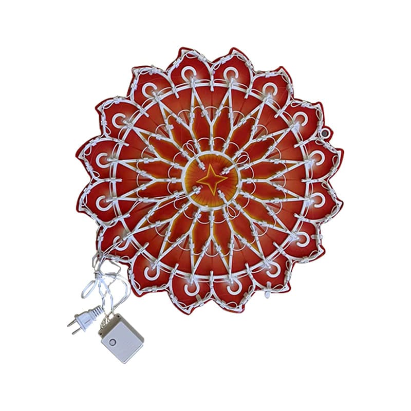 LED Peacock Lamp Colorful String Copper Wire Flower Bouquet Gift Box Cake Festival Activity Decoration Pentagram Lamp