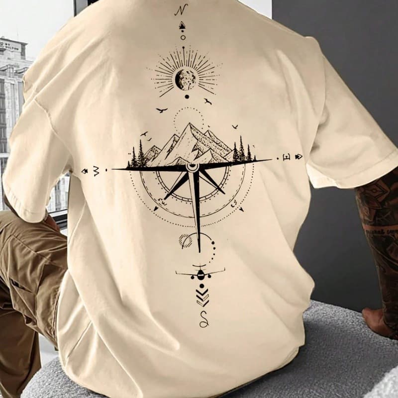 Men's Tops Pure Cotton Vintage Luxury Y2K Funny Clothes Short