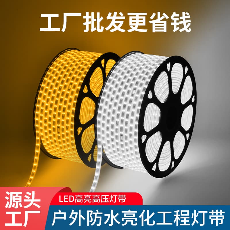 LED Strip 2835 High Voltage Dual-Row 220V High Brightness 120 LEDs Outdoor Waterproof Indoor Project Lighting Flexible Tape