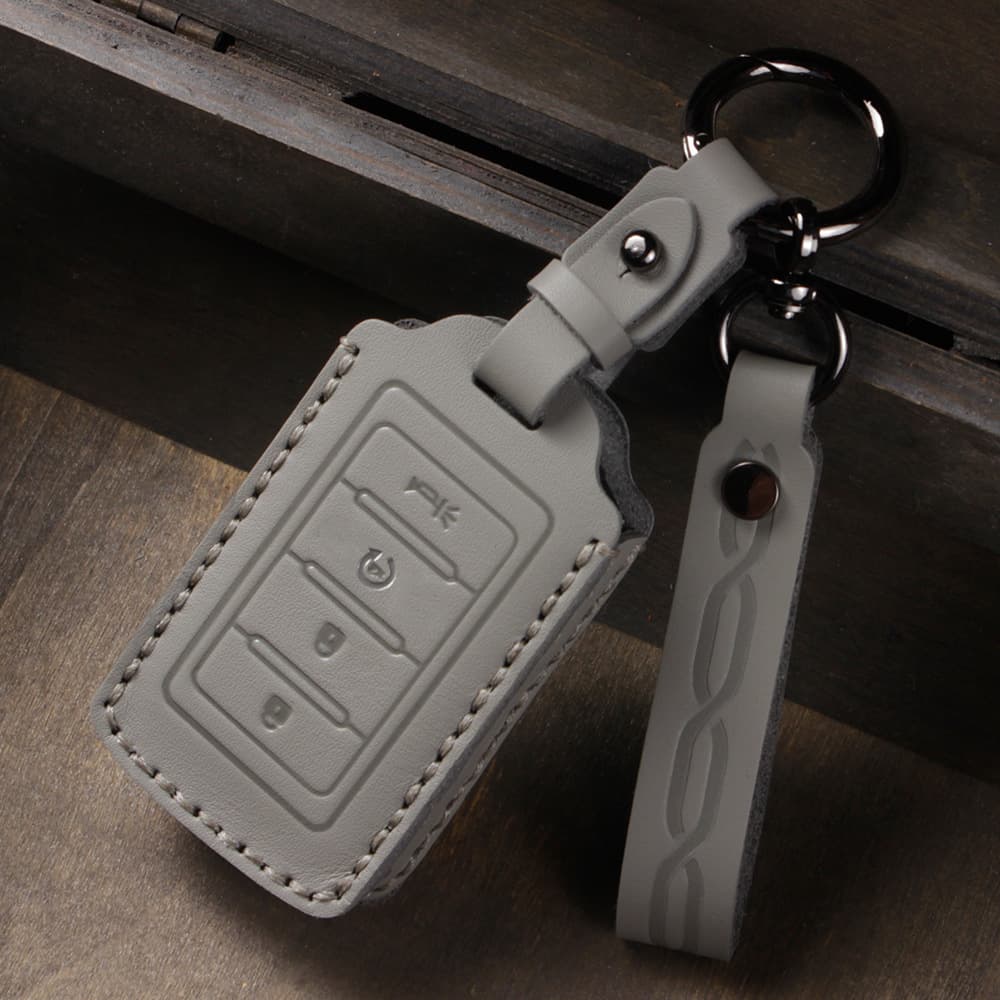 Genuine Leather Key Fob Case Cover for JEEP Grand Cherokee 2023/2024