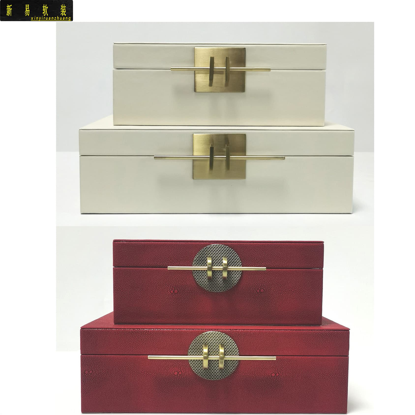 Showroom Bedroom Wardrobe Display Box, Soft Decorative Storage Box, New Chinese Style Modern Jewelry Box