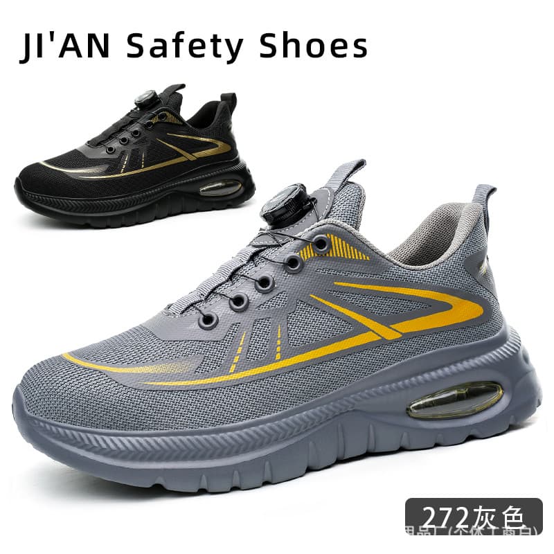 Steel Toe Safety Shoes Anti-Smash Anti-Puncture Cross-Border Wholesale Wear-Resistant Anti-Slip Work Shoes Lightweight Comfortable Non-Fatigue