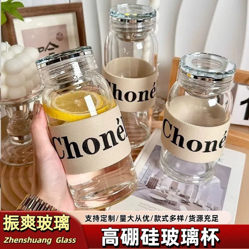 Thickened big belly glass transparent water cup high borosilicate glass tea cup big belly cup explosion-proof glass tea cup