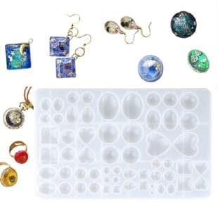 Time Gem Epoxy Resin Silicone Mold, DIY Mirror AB Glue Crystal Resin Handmade Gem Mold