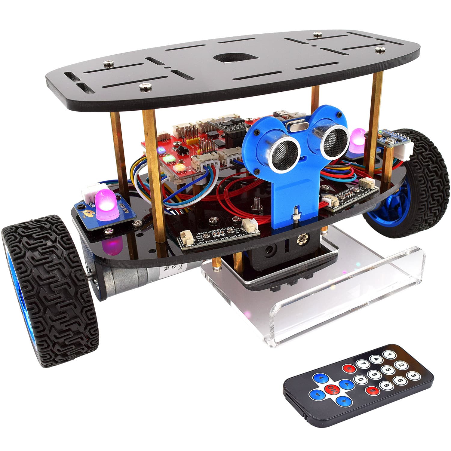 Gewu Creative Arduino Smart Balancing Car Kit Infrared Remote Control WIFI APP Remote Control