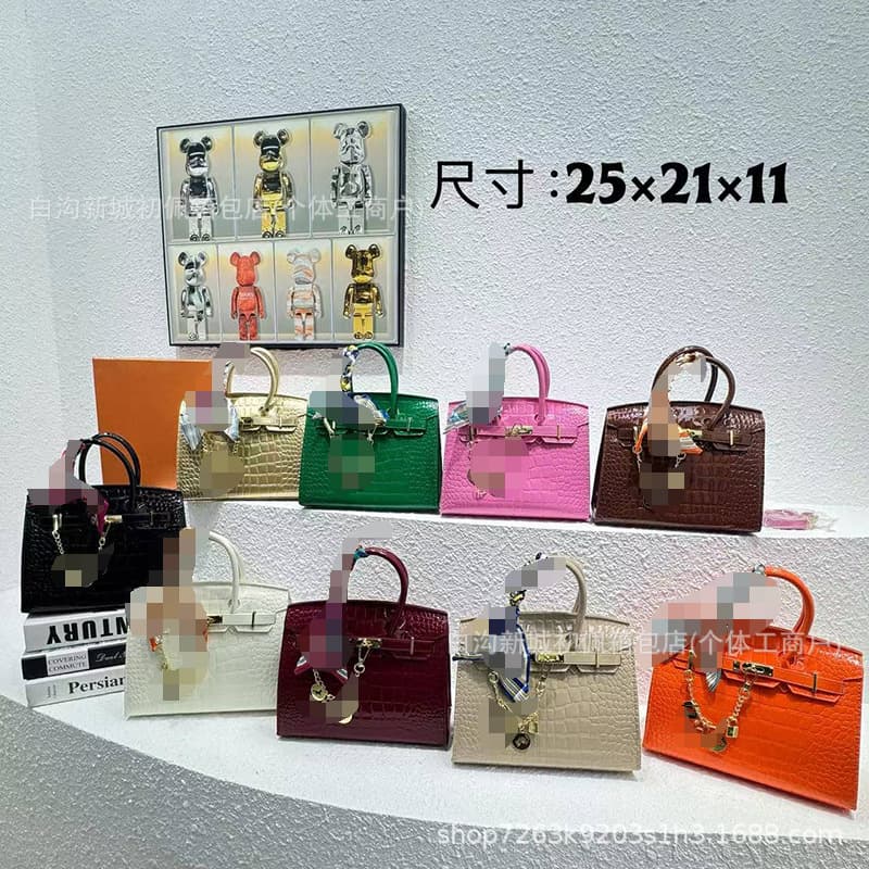 Export minimalist Birkin bag, textured fashion luxury handbag, European-American versatile premium commuting women's bag
