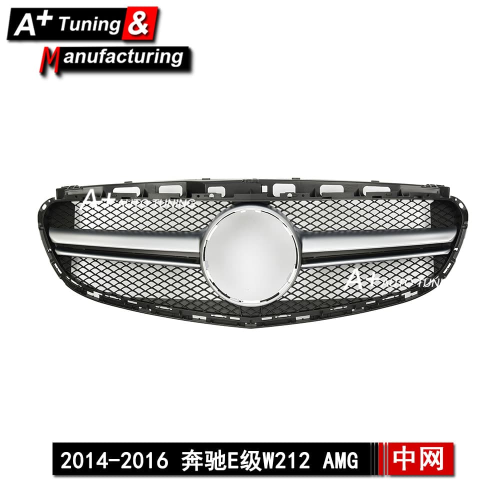 For Mercedes-Benz E-Class W212 2014-2016 Upgrade AMG Style Silver Modified Grille E350 E400