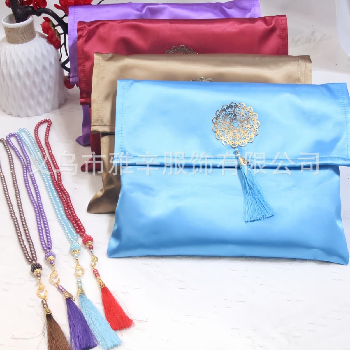 Hot-Selling Foreign Trade Prayer Blanket Bag + Bracelet Set, Portable Prayer Mat for Gift-Giving, Wholesale/Dropshipping