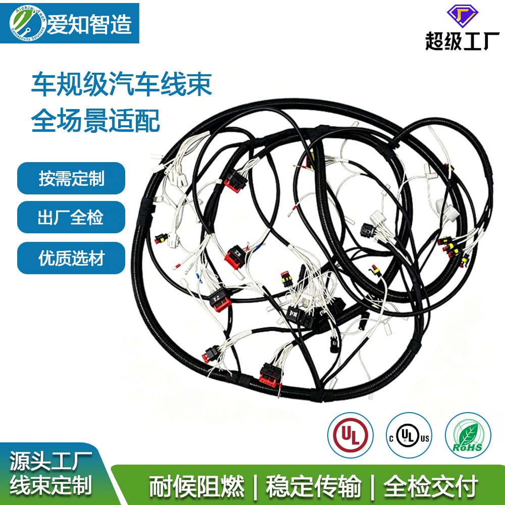 Customized automotive grade IATF16949 certified vehicle wiring harness engine lighting system connection