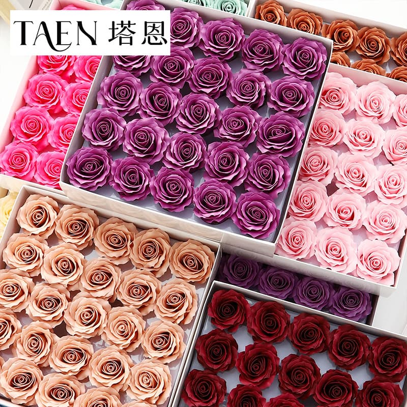 Manta Rose Soap Flower DIY Aromatherapy Artificial Flower Head Gift Box Decoration Soap Flower Bouquet Packaging Material