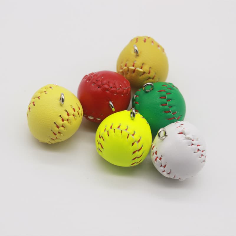 Mini Baseball Keychain Accessories Fashion Earrings Earrings Necklace Novelty Creative Gift for Bag Hanging Car Gift