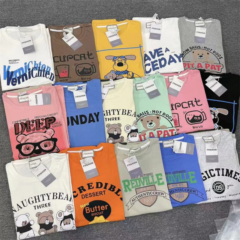 Wholesale women's T-shirt source from 1 yuan stall, summer 9.9 free shipping, drop shipping new women's short sleeve T-shirt
