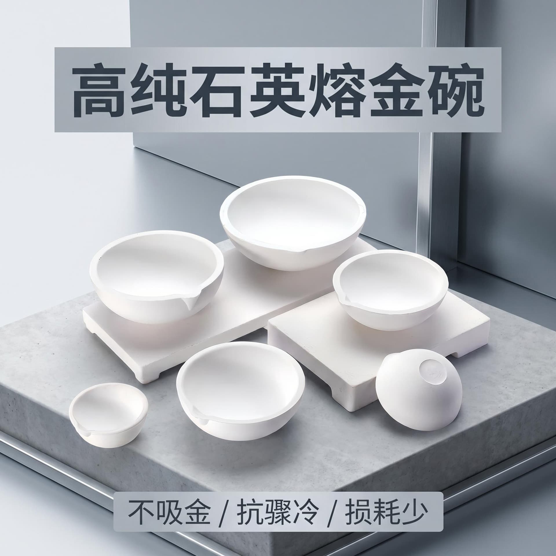2-200 Tael Gold Melting Bowl Quartz Crucible High Temperature Resistant for Melting Copper, Aluminum, Gold, Silver, Small Casting and Refining