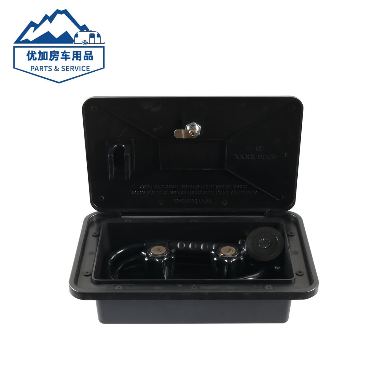 Black External Shower Box External Shower Head with Hose for RV