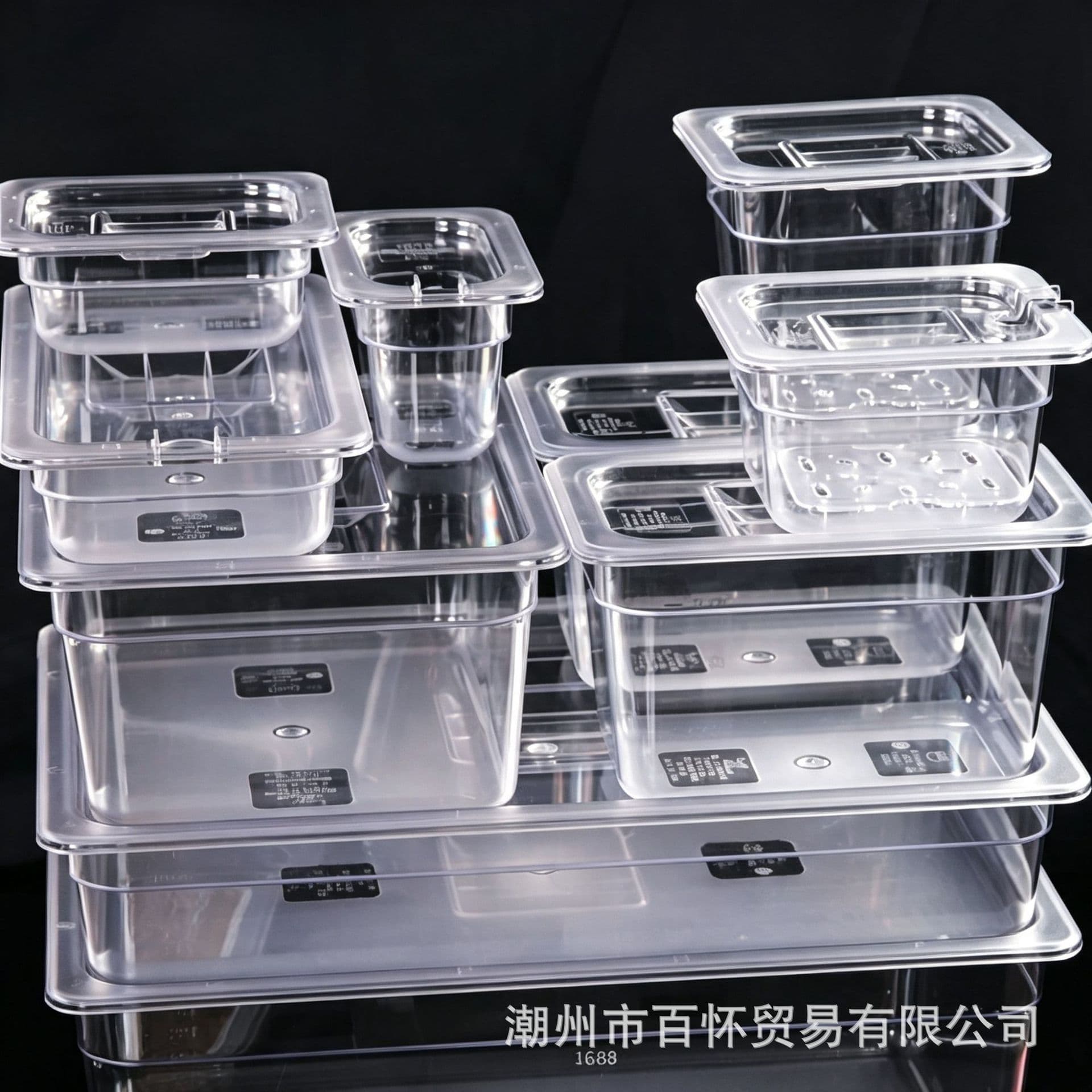 Acrylic Display Box Transparent Rectangular Plastic Hot Pot Ingredients Selection Tray