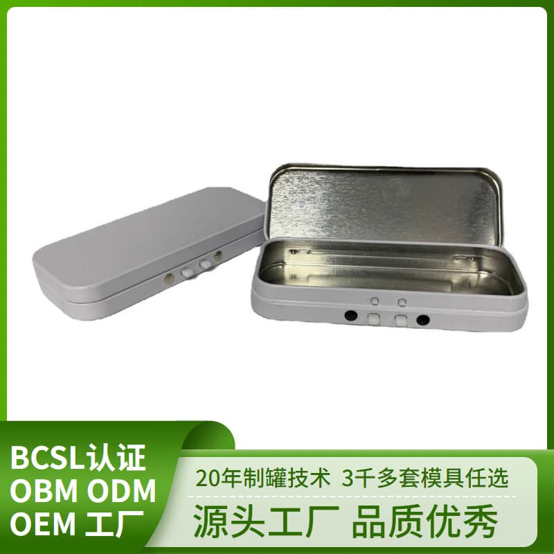 Direct-sale child-resistant lock tin box, plastic double-button CR cigarette box CA candy box, tinplate European and American cigarette box