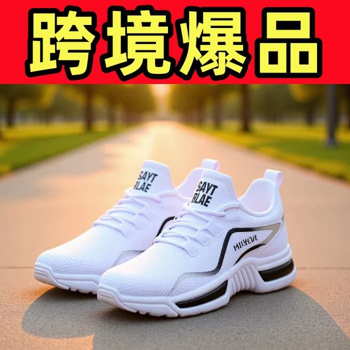 Dropshipping for spring and summer new style cloth men's shoes Korean style trendy casual breathable mesh sports shoes foreign trade cross-border