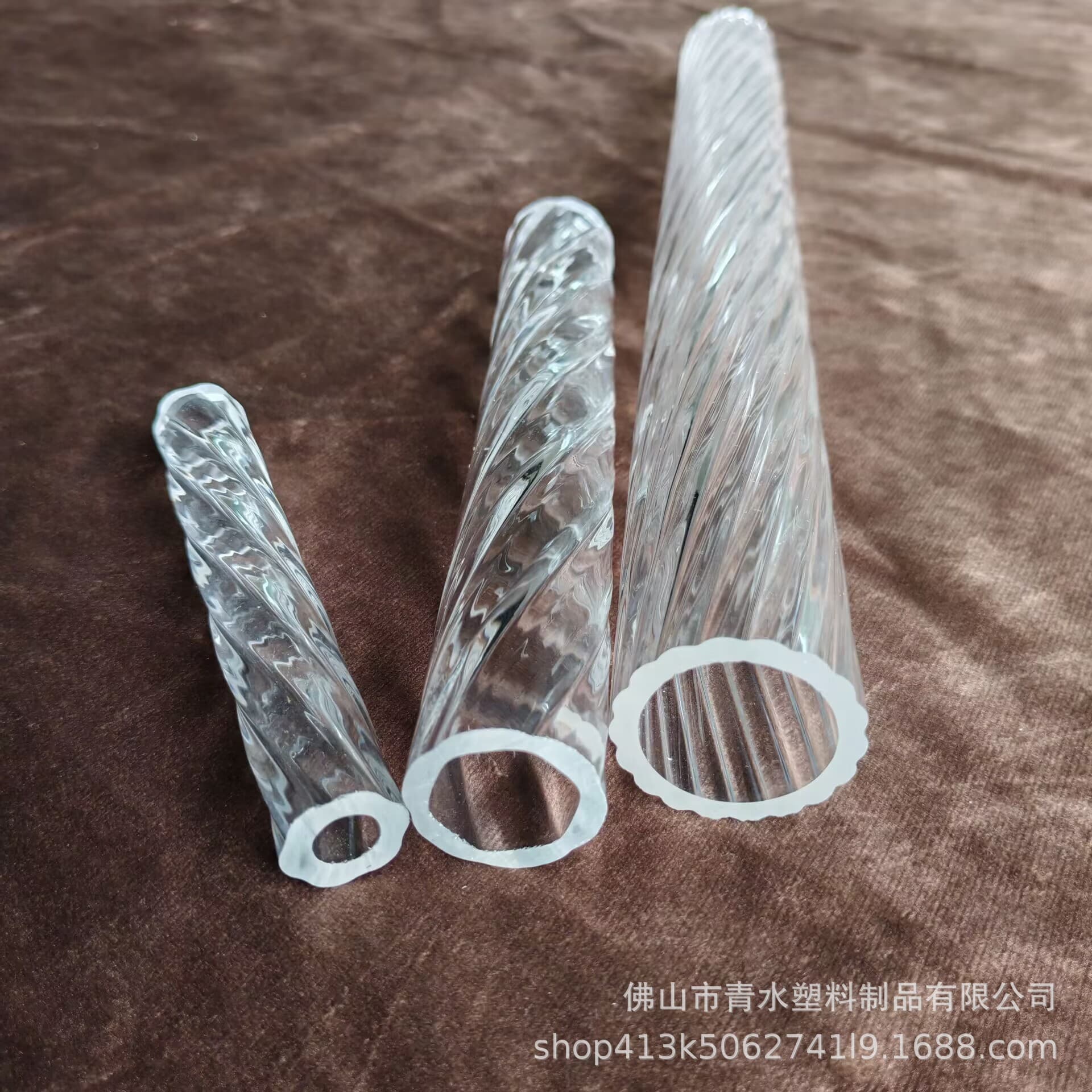 High Transparency Acrylic PMMA Hollow Spiral Twisted Plum Blossom Tube for Lighting Decoration, Diameter 40*5mm
