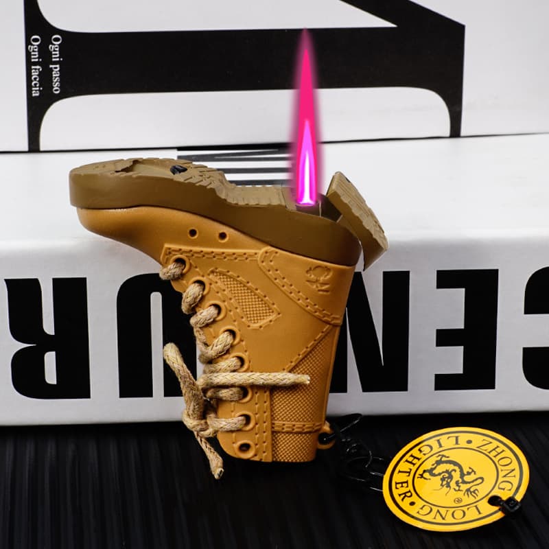Personalized Leather Boot Flask Windproof Lighter Trendy Gift for Boyfriend Fashion Creative Lighter Viral Hot Item