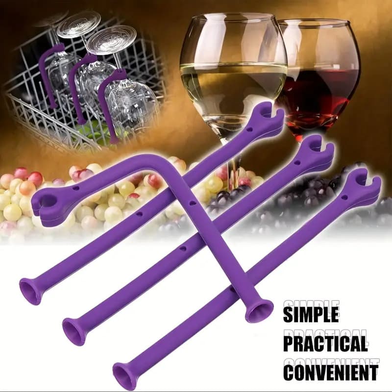 Purple kitchen furniture essential, red wine glass stabilizer, household creative new silicone stemware holder