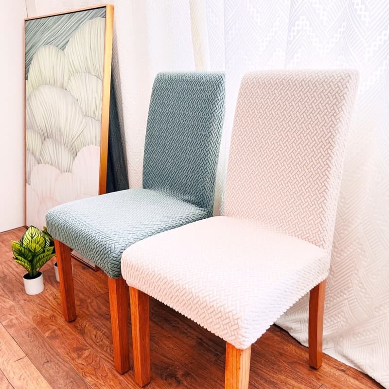 Elastic Chair Covers Pads Backrest Universal Stool Covers Dining Table Seat Covers Herringbone Modern Minimalist Home Style