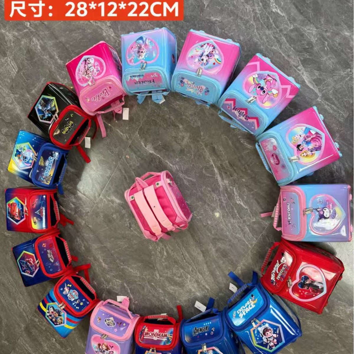 Cross-border Lunch Bag, Shoulder Bag, Cartoon Princess, Spider-Man, Handheld Lunch Bag, 3D Hard Shell Bag