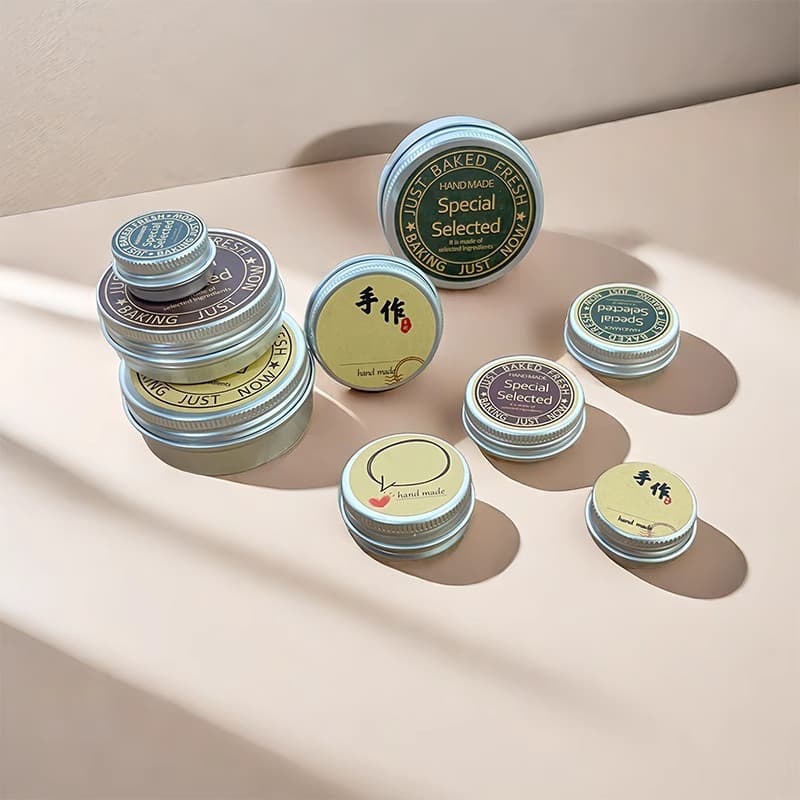 30g threaded aluminum boxes, sealed aluminum containers for cosmetics cream refills, small aluminum jars and empty refill bottles