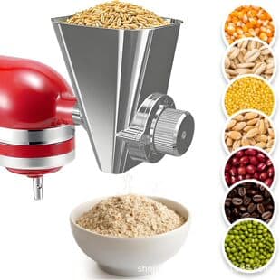 New Cross-Border KitchenAid Grinding Attachment All-Metal Grinder for Non-Oily Coffee Beans, Wheat, Rice, etc.