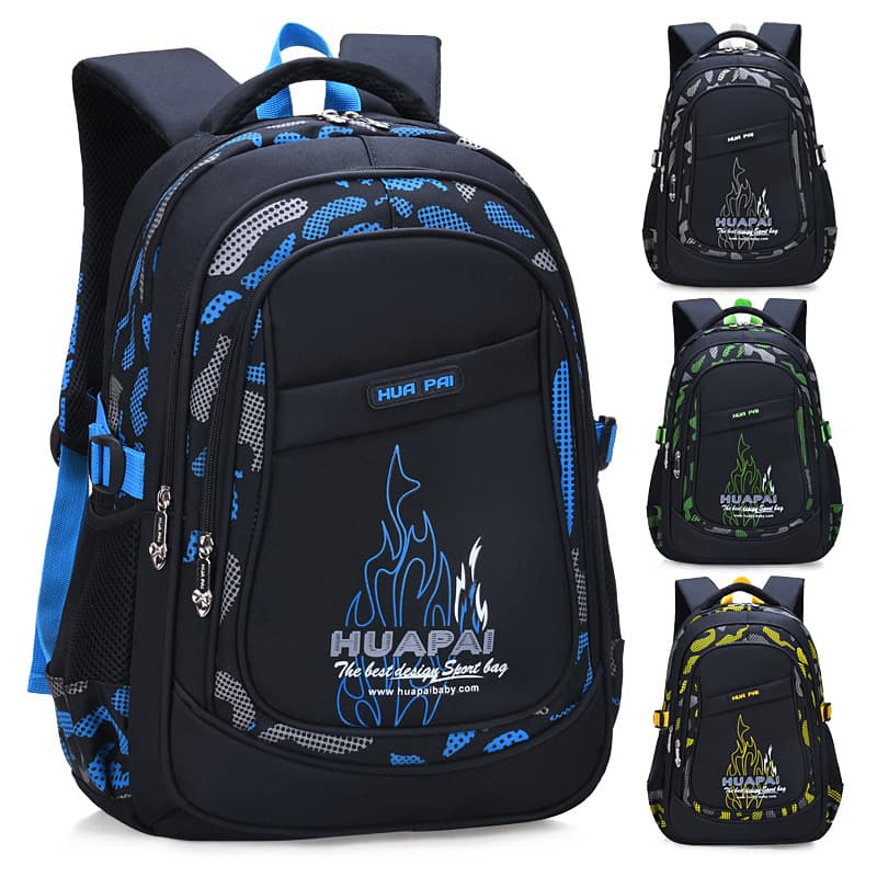 Primary School Backpack for Boys Grades 1-3-6 Lightweight Multi-Layer Durable Large Capacity 6-12 Years Old Shoulder Bag