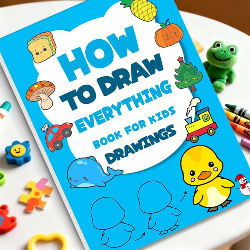 Cross-border Children's Simple Drawing Book for Beginners, Step-by-Step Drawing Book for Kindergarten Kids, Baby Enlightenment Graffiti Coloring Book