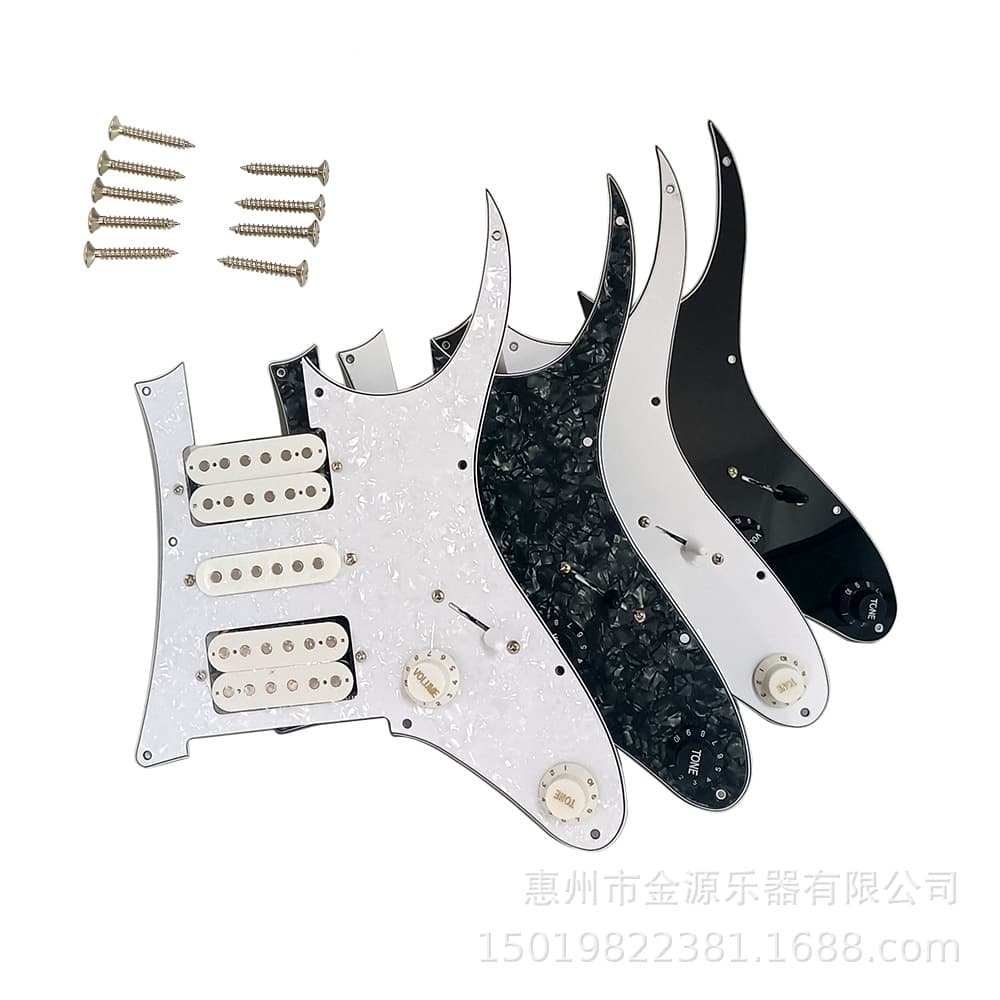 Electric Guitar ST 7V HSH Pickguard Pickup Wiring Assembly Set White Pearl Black Pearl