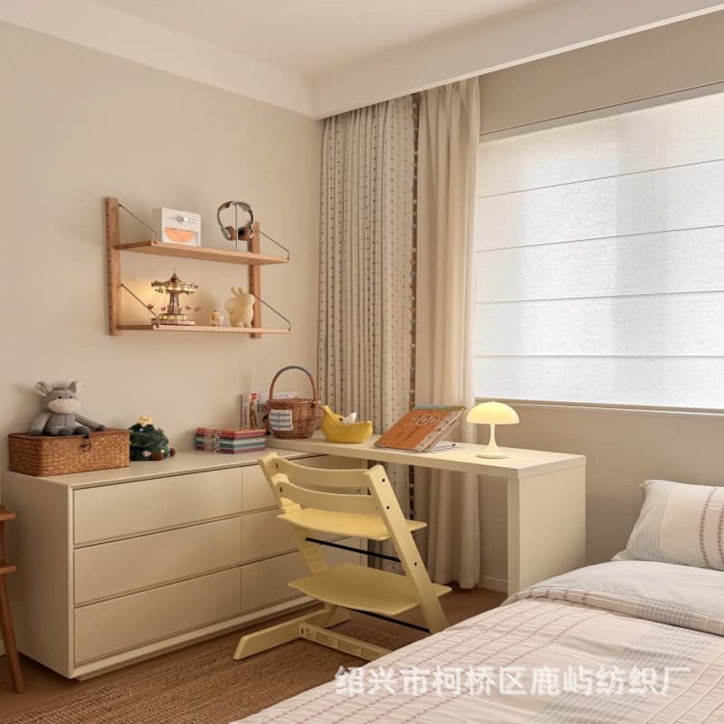 Rainbow Star Chenille Curtains for Children's Room Cartoon Living Room Bedroom High-End Fun and Playful Shaoxing Keqiao Curtain Fabric
