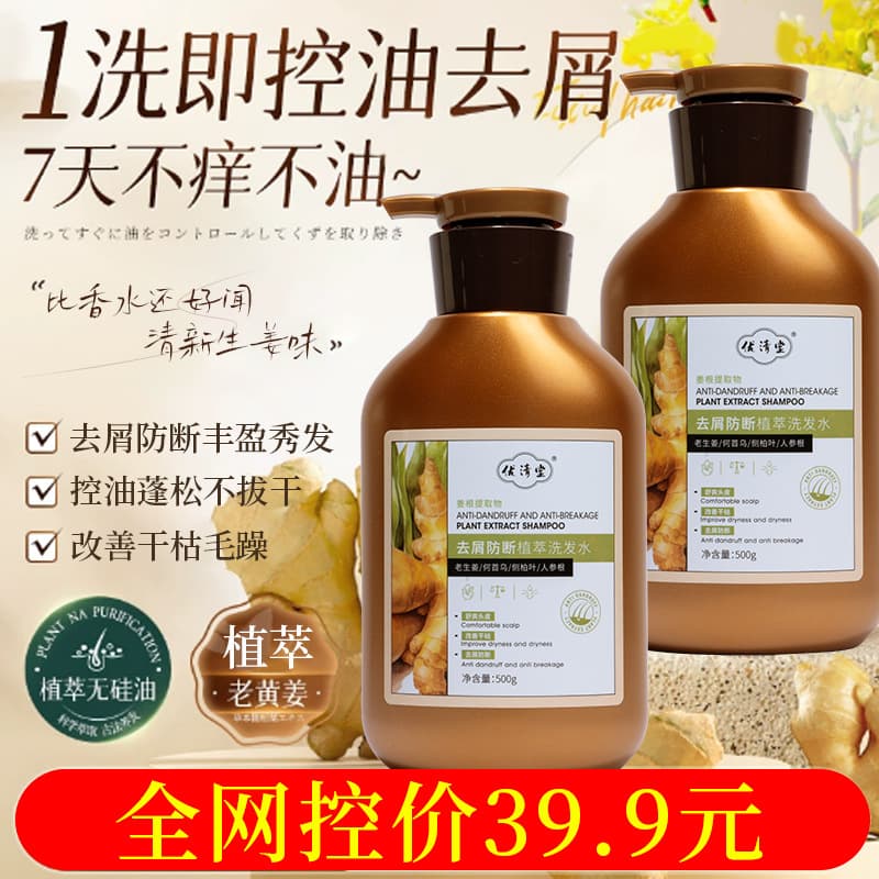 Wholesale Ginger Juice Ginger Set Anti-Hair Loss Scalp Treatment Dandruff Control Shampoo Polygonum Multiflorum Shampoo
