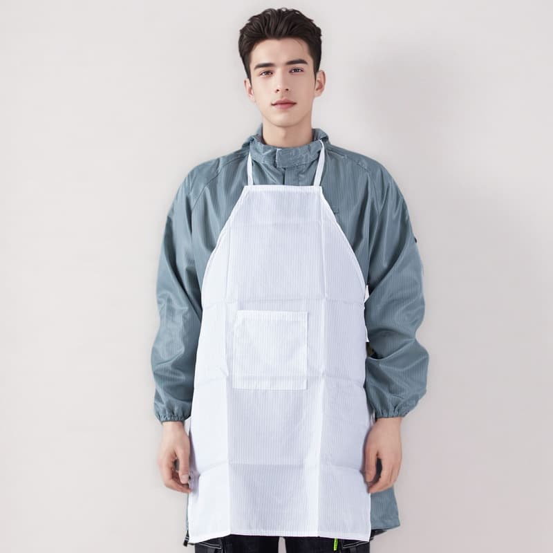 Workshop anti-static apron striped blue and white dust-proof apron cargo handling belt with pockets clean apron