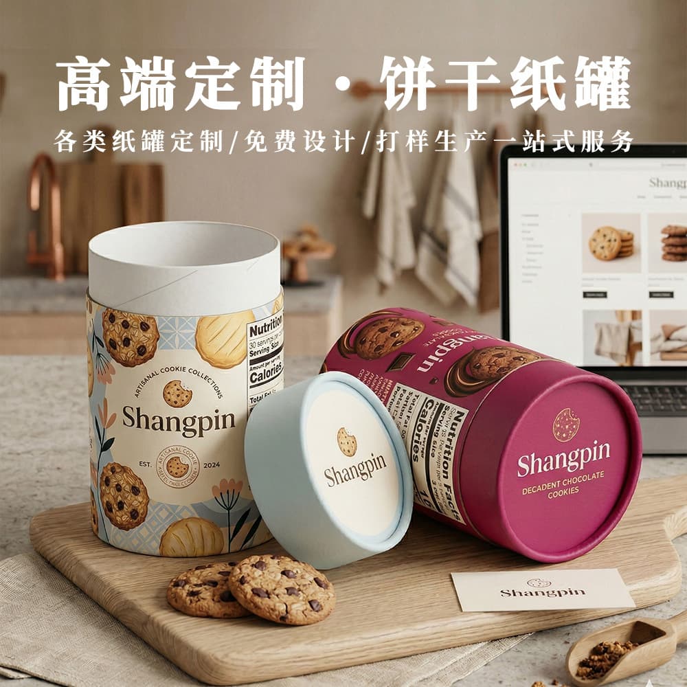 Factory Snack Paper Cans Moisture-Proof Sealed Packaging Cans Potato Chip Tubes Wholesale Custom Food Nut Paper Cans Biscuit Round Boxes