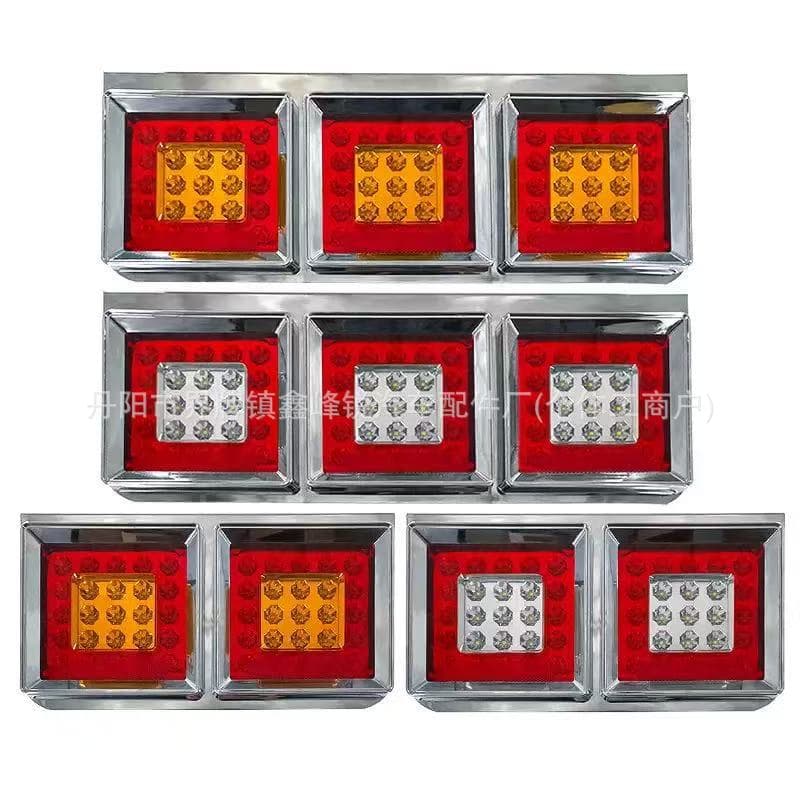 Cross-border triple two-unit 57CM43CM bulb type LED Japanese-style truck LED rear tail light reversing light brake light