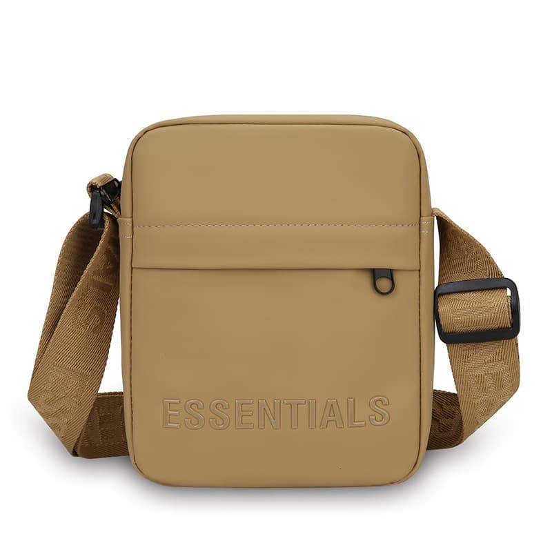 New Men's Crossbody Bag Single Shoulder Bag Portable Small Square Bag Trendy Letter Embossed Design Simple Versatile Rider Bag