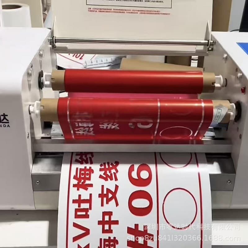 Electric wide-format label printer for electric warning signs and aluminum foil thermal transfer pole number printing