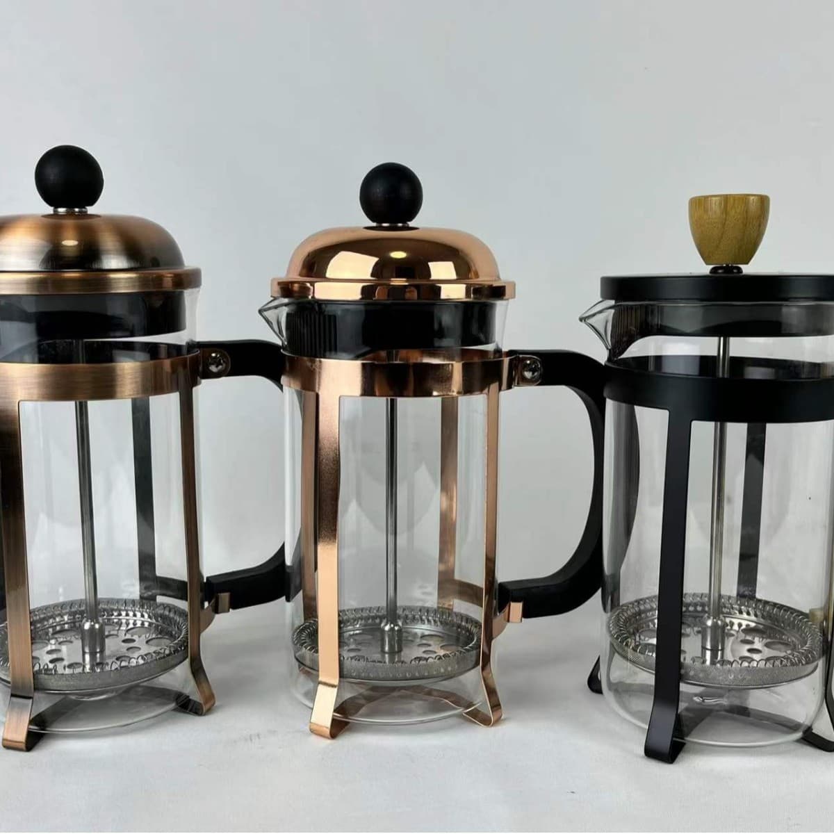 Cross-border coffee maker, home use, French press, glass tea maker, hand-press filter cup, cold brew pot, French press.