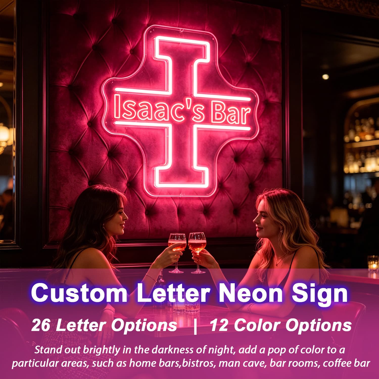 18 Inch / 45.7cm Custom Letter Neon Light Custom 26 Letter Neon Light - 12 Colors