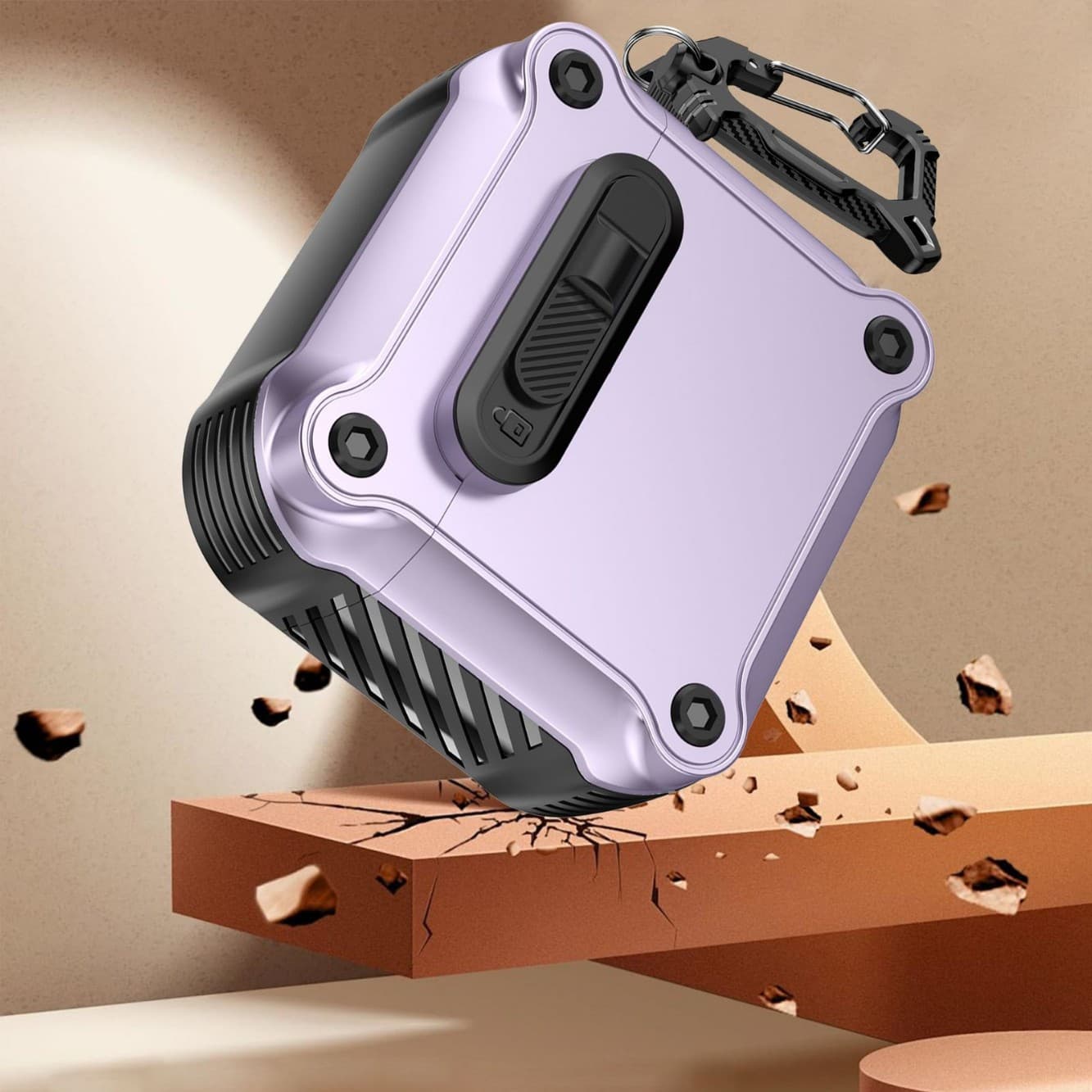 AirPods Pro Protective Case for Apple Bluetooth Earphones, Lock Buckle Switch, AirPods 4 Anti-Drop Cover