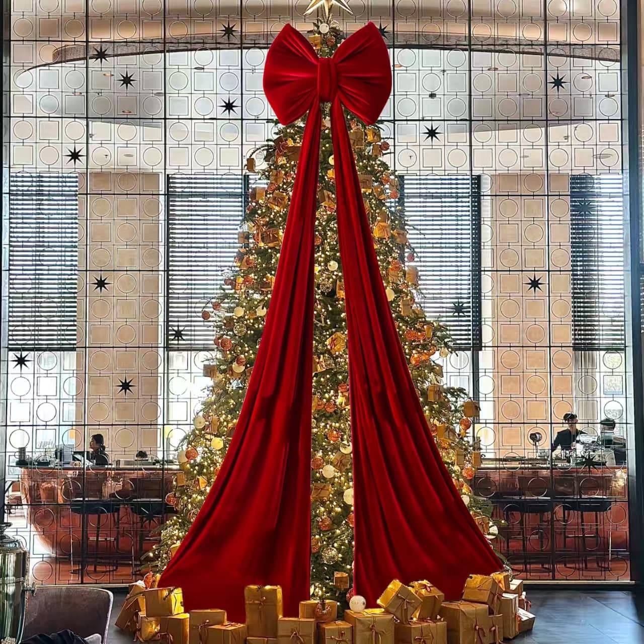 Christmas Bow Christmas Decorations Velvet Bow Christmas Tree Decoration Hanging Ornaments