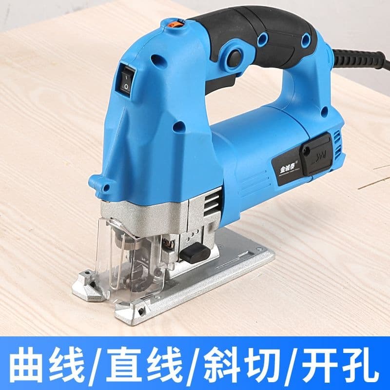 Household Electric Jigsaw Multi-Functional Woodworking Curve Saw for Metal and Wood Cutting, Scroll Saw with Band Saw