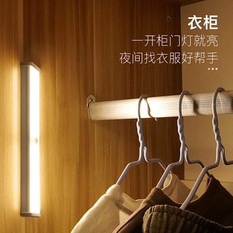 LED Motion Sensor Light for Hallway, Kitchen, Wardrobe, Shoe Cabinet, Corridor, Battery USB Rechargeable Long-Lasting Night Light