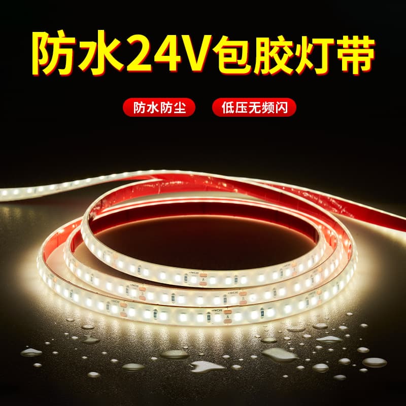 Low Voltage Waterproof LED Strip 24V Outdoor IP68 Submersible White/Blue Light Flicker-free LED Fish Pond Underwater Special Light Bar