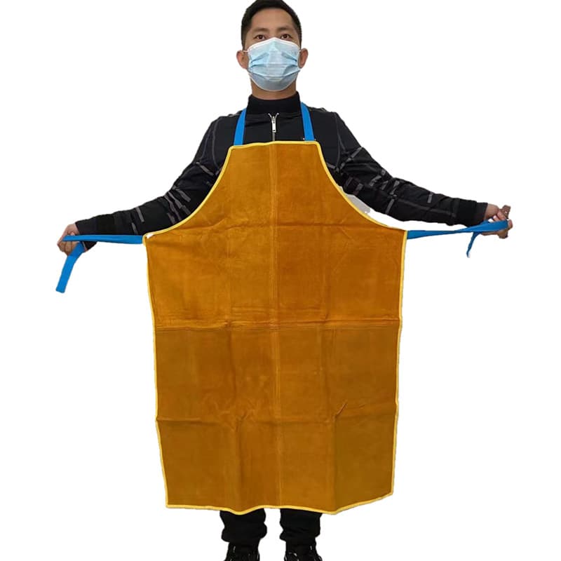 Welding cowhide apron blocking isolating spark spatter arc resistant apron welder heat insulation welding workwear enclosure