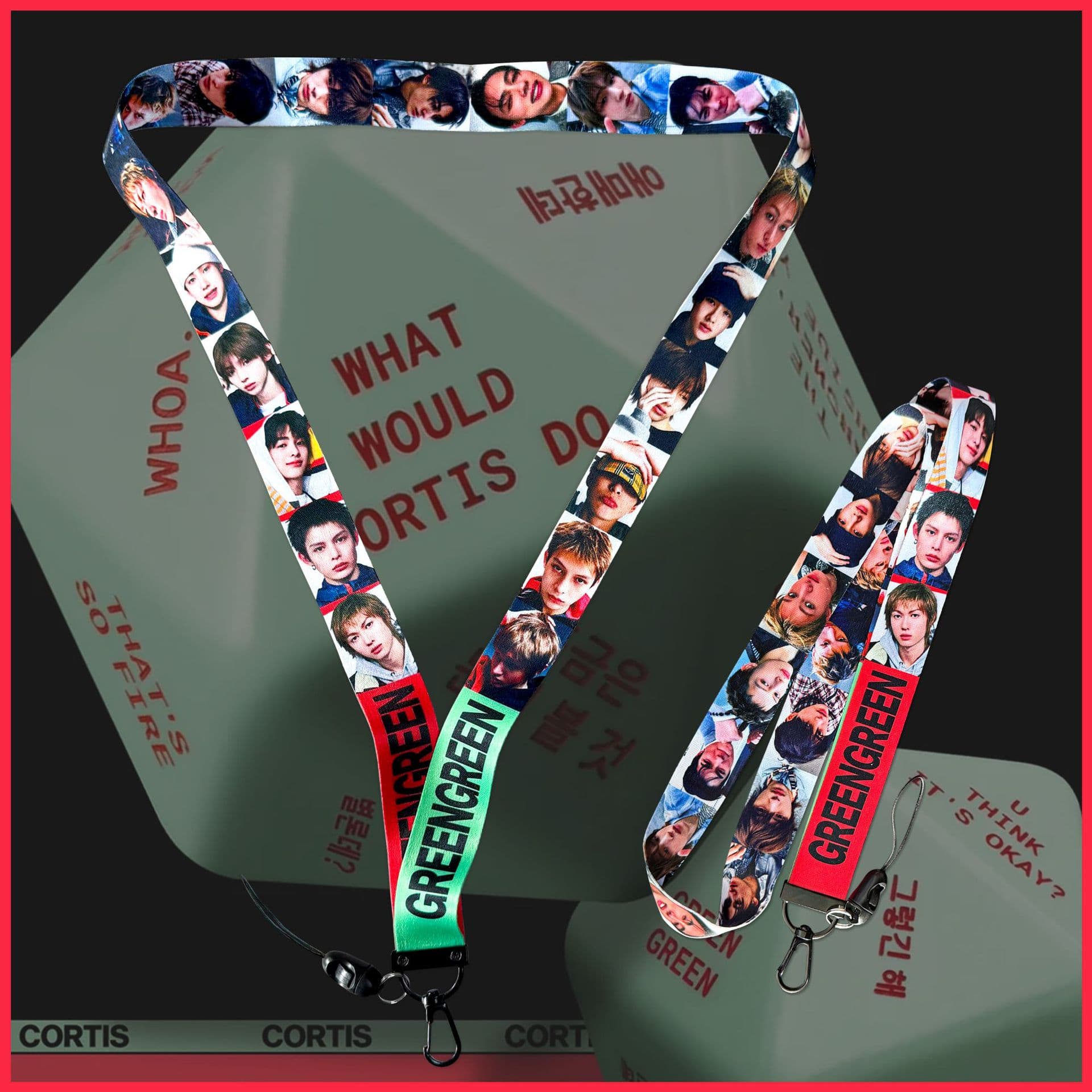 CORTIS lanyard kpop Martin mini album GREENGREEN peripheral mobile phone lanyard is practical