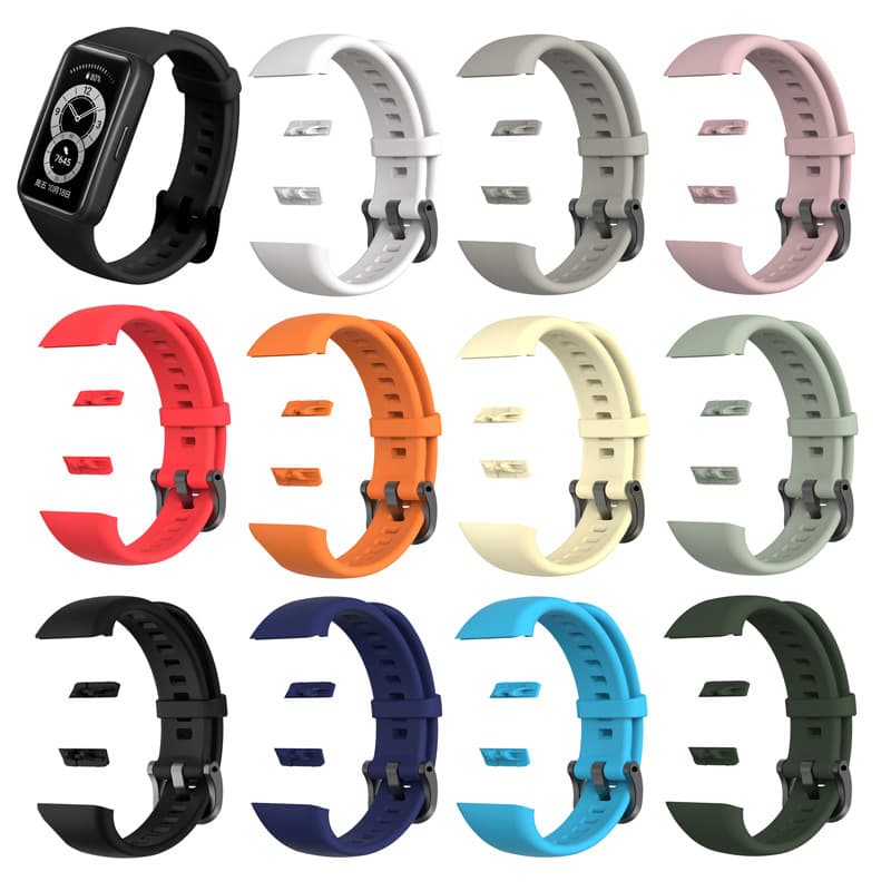 Suitable for Huawei sports band 6 strap, universal band 7 single color TPU honor band 6 strap