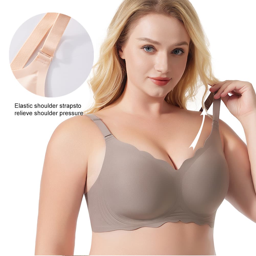 Amazon New Product Cross-Border Exclusive European and American Hit Export Seamless Women's Plus-Size Underwear Bra Customizable