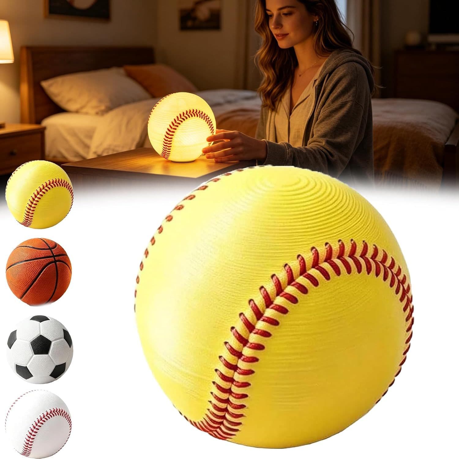 New Cross-Border Product Softball Night Light 2026 New Softball Night Light for Nightstand and Desk
